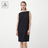 设计感高级圆领无袖 Marc 黑色连衣裙女 新款 时尚 Polo2025夏季