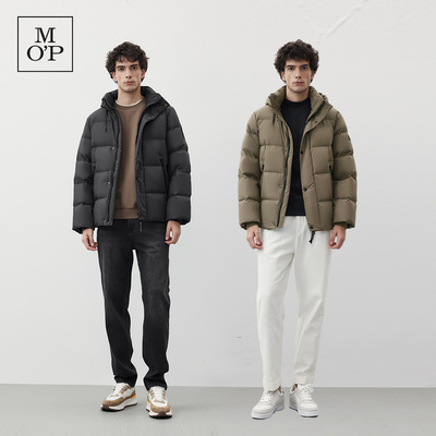 【大乐严选】MOP冬季新款可脱卸短款连帽加厚羽绒服男士外套