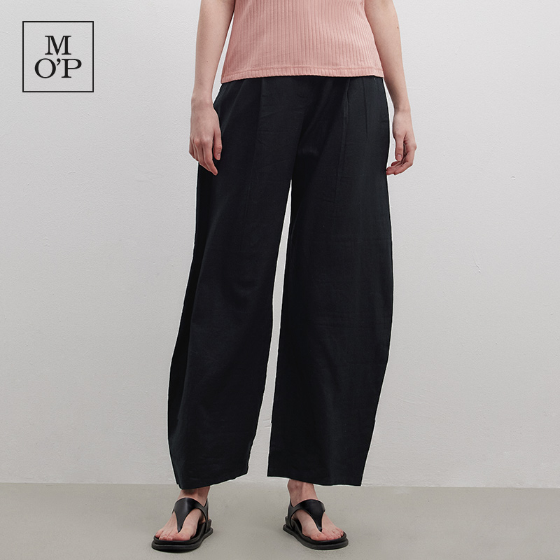 MarcO'Polo亚麻弯刀裤设计感