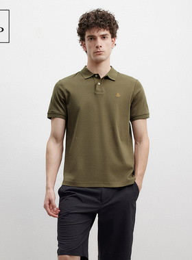 Marc O'Polo/MOP 夏季新款纯棉宽松刺绣logo针织短袖Polo衫男上衣