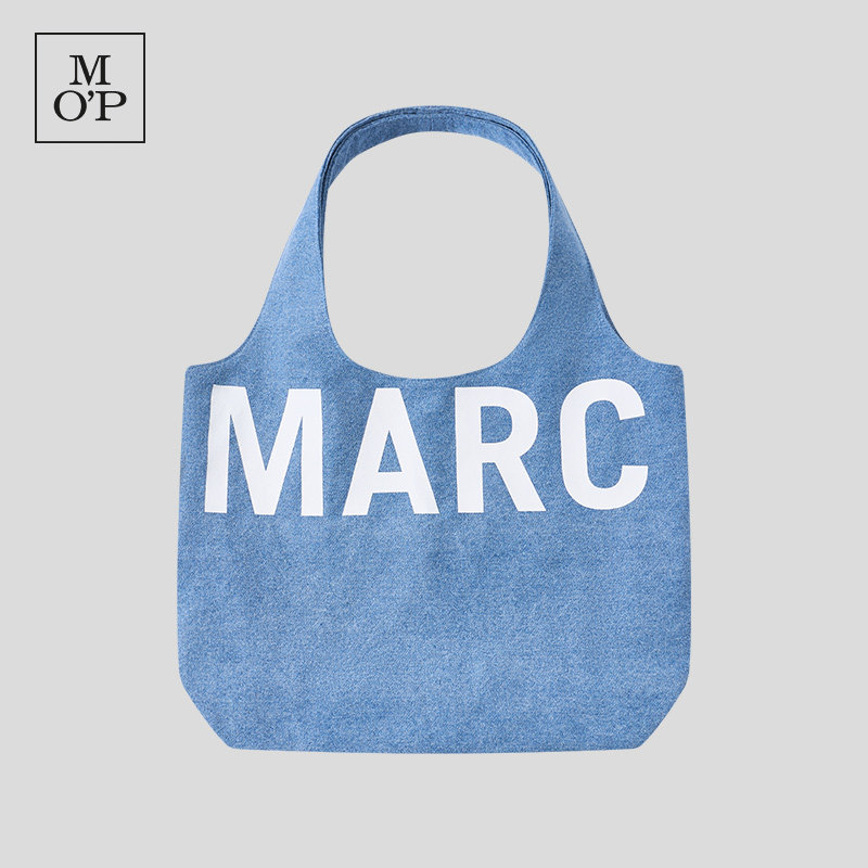 Marc O'Polo/MOP26夏季新款品牌经典时尚挎包蓝色字母印花手提包