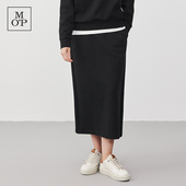 气质直筒针织半身裙女舒适时尚 Marc 百搭半裙 MOP 春夏新款 Polo