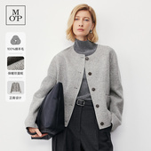 100%绵羊毛 时尚 Marc Polo 新款 MOP冬季 小香风双面呢外套女