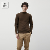简约内搭抓绒半高领长袖 Polo Marc MOP冬季 新款 T恤男打底针织衫