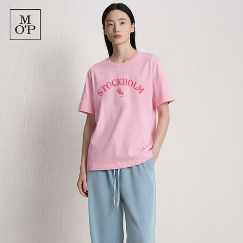 MOP短款超好看时尚字母短袖T恤女