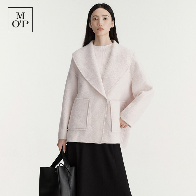 Marc O'Polo26新款羊驼毛混纺高级设计一手长短款毛呢外套女大衣