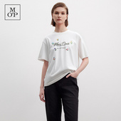 logo小刺绣设计感圆领短袖 Marc T恤女 新款 品牌经典 Polo2025夏季