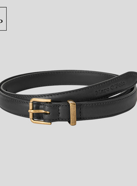 Marc O'Polo/MOP2025秋季新款牛皮皮带女士黑色真皮腰带
