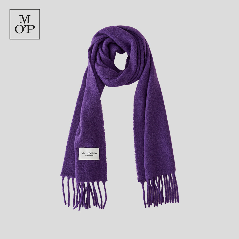 MOP羊毛混纺保暖围巾女士