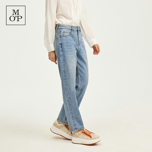 Marc O'Polo/MOP春夏新款气质直筒宽松百搭休闲牛仔长裤女士裤子
