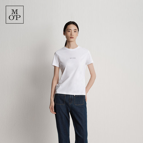 MarcO'Polo白色短袖T恤女上衣
