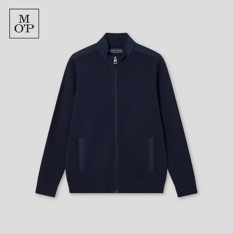 Marc O'Polo2026冬季新款立领拉链毛织开衫棉羊毛混纺毛衣外套男