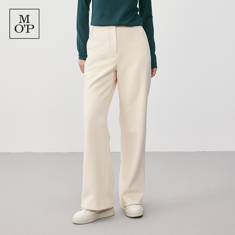 [蒋梦婕同款]【汤圆TOYO】2025新款时尚直筒羊毛混纺休闲裤女