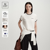 撞色假两件毛织短袖 Polo 新款 Marc 短款 MOP2026春季 时尚 T恤女
