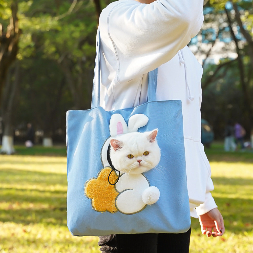 宠物外出包批发猫包斜挎手提猫咪袋子小型犬露头狗狗单肩包狗用品
