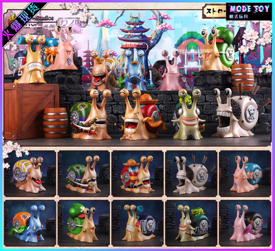 TOP草帽团电话虫路飞索隆手办GK