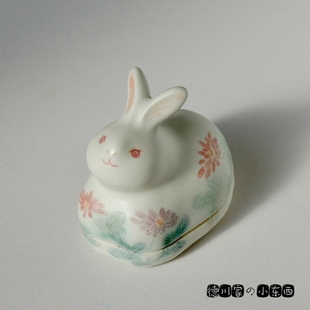 日本代购 匠人手工 小兔子白色 可爱 小物收纳盒 首饰盒 精美摆件