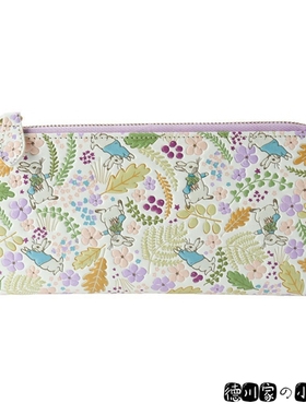 日本代购 Peter Rabbit 彼得兔 文库纹 紫色 牛皮 钱包 钱夹 手包