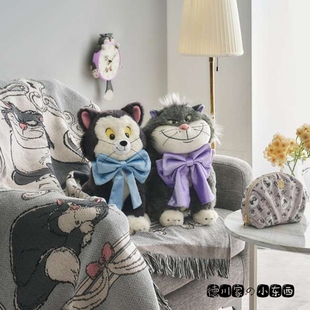 日本代购 灰姑娘 路西法 坏坏猫咪 可爱 毛绒公仔 娃娃 玩偶 摆件