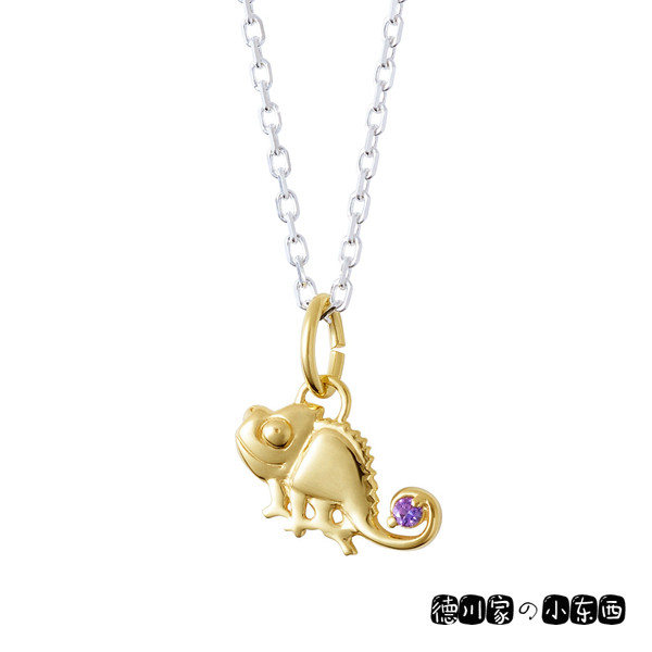 日本代购 长发公主 小蜥蜴 925银镀金 休闲时尚 可爱 项链吊坠