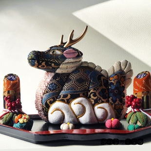 日本代购 匠人手工 布艺民俗摆件 龙 十二生肖 本命年摆件