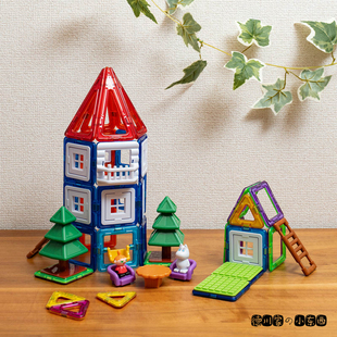 日本代购 Moomin 姆明 房子 磁吸 拼装组装 低龄玩具 可爱 小摆件