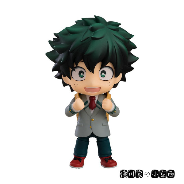日本代购 我的英雄学院 绿谷出久 10cm 活动手办 粘土人 校服娃娃