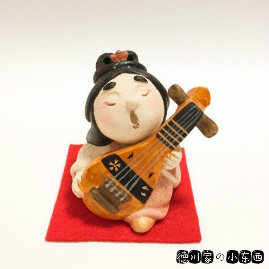 日本代购 传统和风 匠人手工 七福神 弁财天 招福 小号摆件