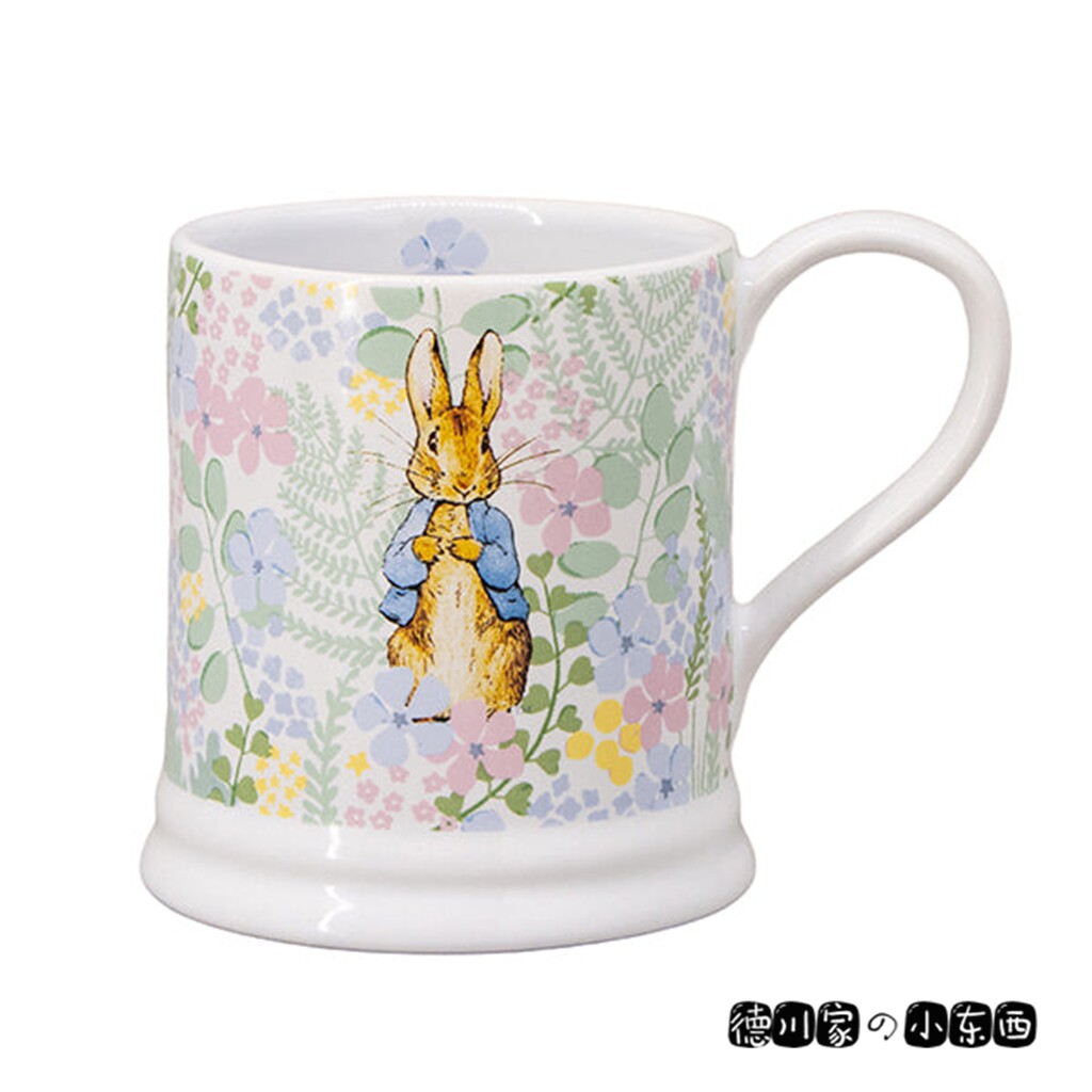 日本代购 Peter Rabbit 彼得兔 花丛 陶瓷 马克笔 水杯 咖啡杯