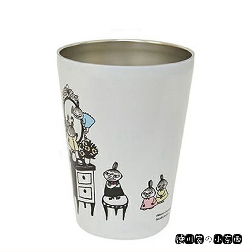 日本代购 moomin 姆明一族 亚美 白色 480ml 不锈钢 保温 冷饮杯
