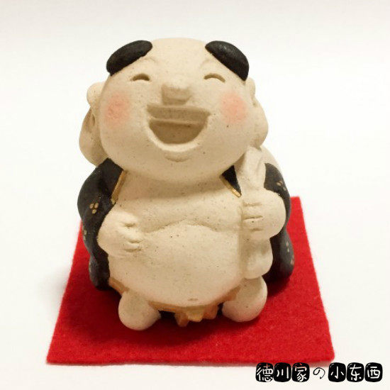 日本代购 传统和风 匠人手工 七福神 布袋和尚 开运招福 小号摆件