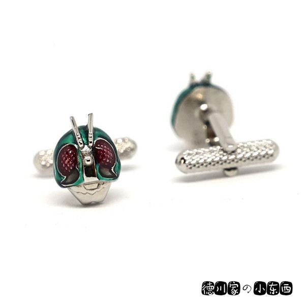 日本代购 假面骑士 头像 50周年纪念 合金 西服  衬衣 袖扣 袖钉