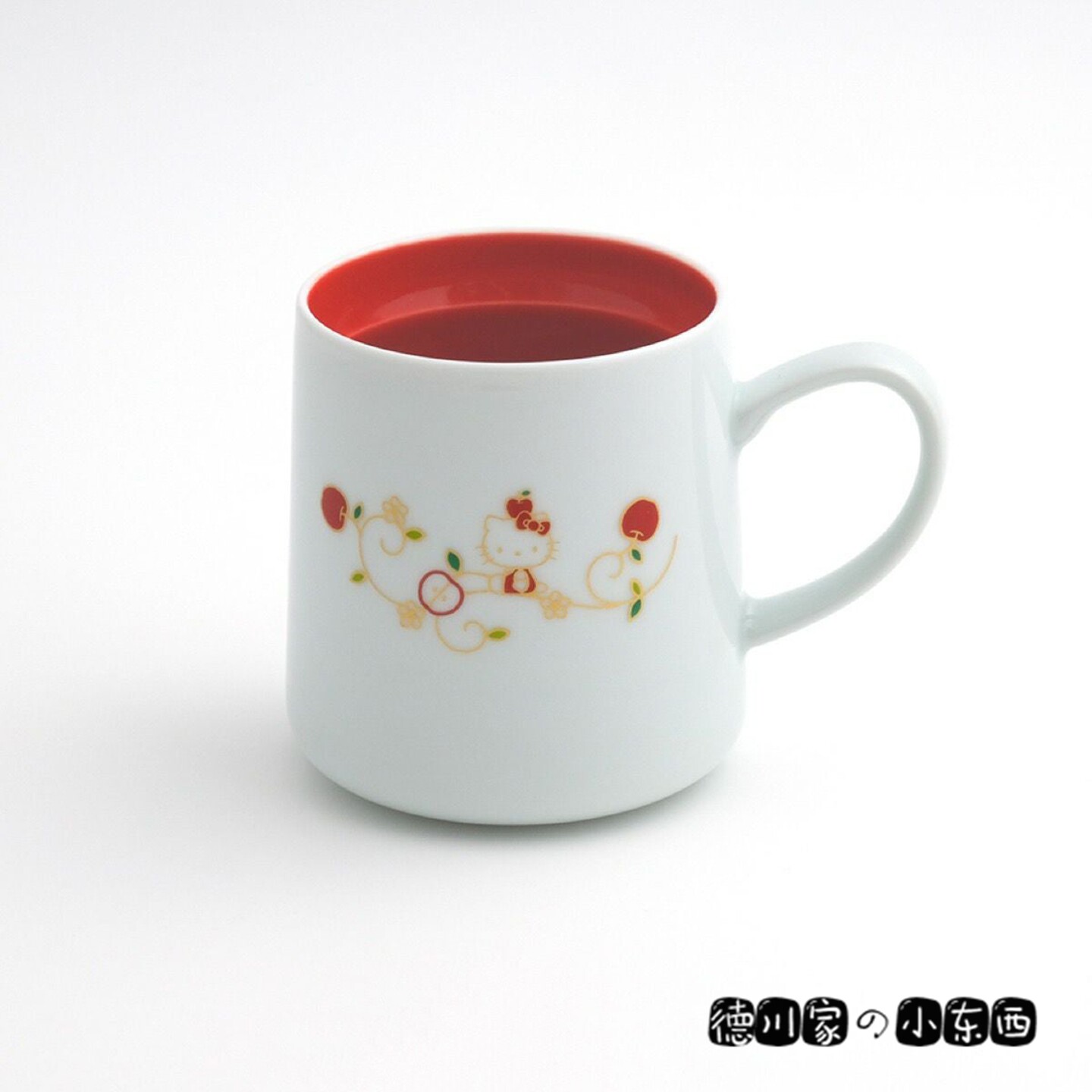 日本代购 动漫茶杯水杯 马克杯 咖啡杯 HelloKitty 凯蒂猫 唐草纹