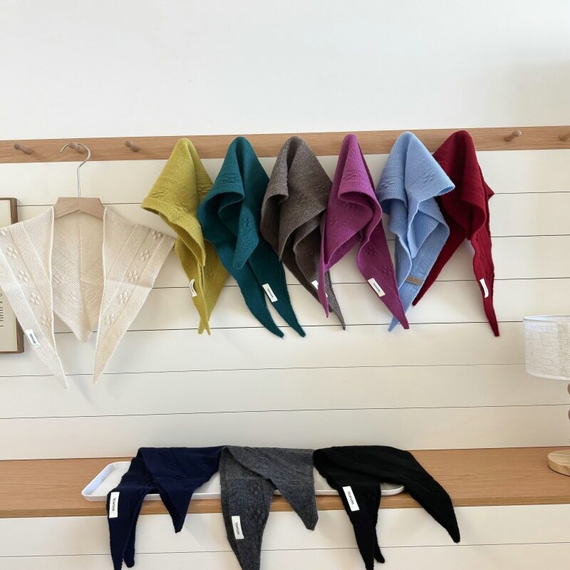 原单小众100%羊毛针织纯色三角巾女头巾针织围巾多功能保暖百搭,服饰配件/皮带/帽子/围巾,围巾/丝巾/披肩,淘宝优惠券,粉丝福利购,淘宝优惠卷