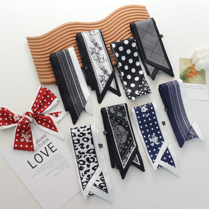 系缠手提包带绑包包手柄小丝带发带ins超仙春秋长条细长豹纹丝巾