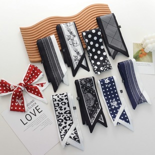 系缠手提包带绑包包手柄小丝带发带ins超仙春秋长条细长豹纹丝巾