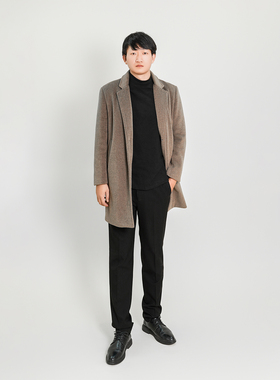 【秋桐】2025新款秋冬季风衣外套男士高级感商务秋冬毛呢大衣潮男