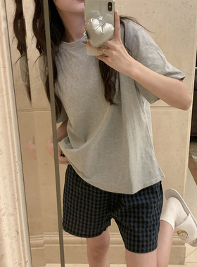 韩版休闲少女纯棉睡衣女夏天短袖短裤宽松舒适可外穿家居服两件套