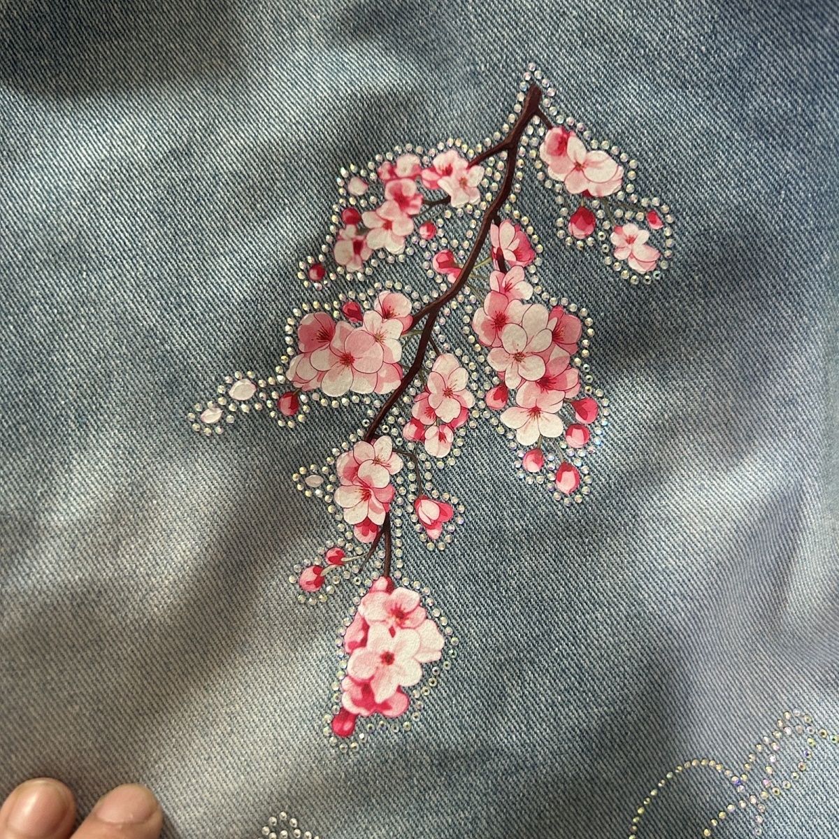 烫钻花朵热转印烫画贴定制衣服印花logo定做烫金烫银牛仔裤DYI