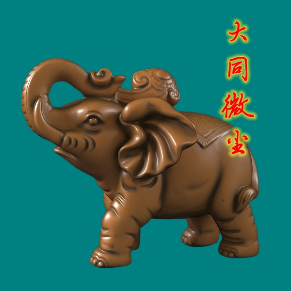 大象雕塑 02   圆雕图三维图STL雕刻素材3D打印立体图精雕