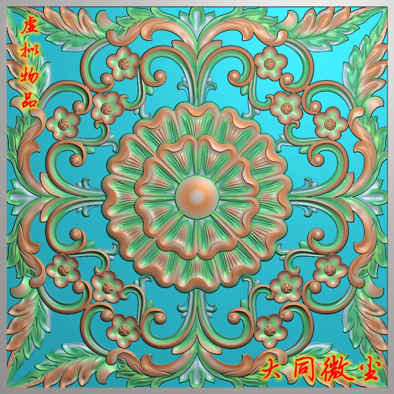 精雕图 灰度图 浮雕图 西洋花设计素材/源文件