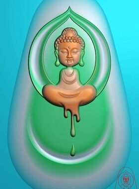 浮雕图 精雕图 灰度图 雕刻图 挂件 JDP/bmp 水滴坐宝宝佛
