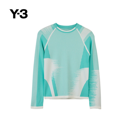 Y-3/Y3山本耀司女士撞色长袖圆领套头针织衫IV7759