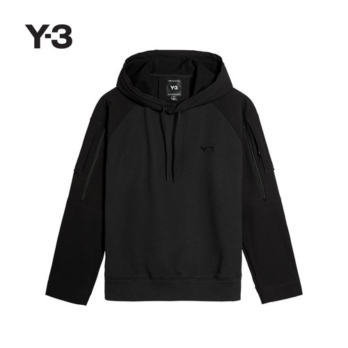 Y-3/Y3山本耀司春季男女同款休闲时尚抽绳连帽卫衣JY4553