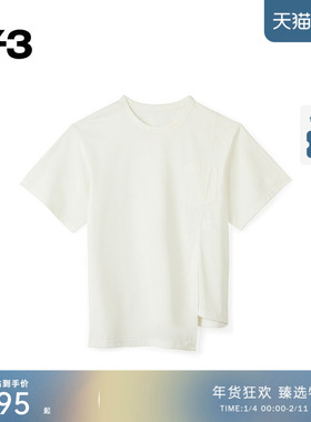 Y-3/Y3山本耀司春夏季女士休闲T恤圆领落肩袖不规则IV5555