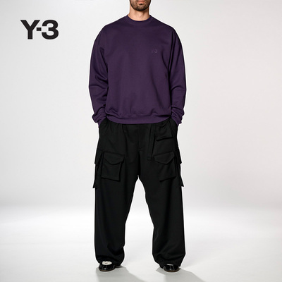 Y-3/Y3山本耀司春季新品男女同款休闲时尚套头卫衣KB4683