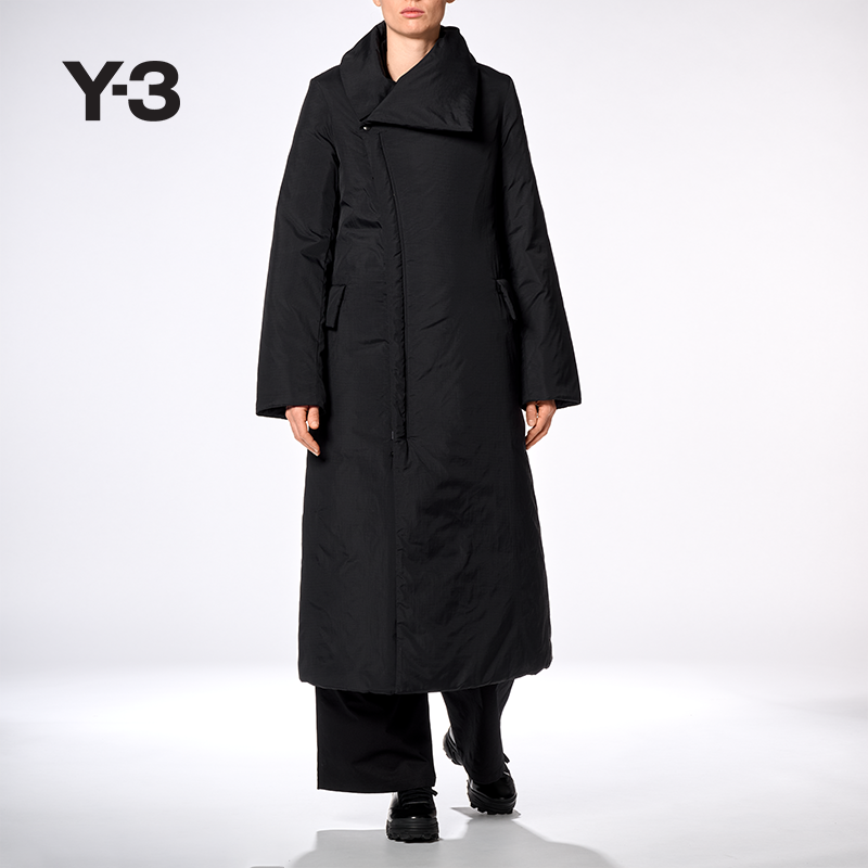 Y-3/Y3山本耀司2025秋冬新品女士时尚保暖长款棉服外套KB0037