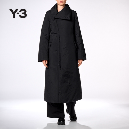 Y-3/Y3山本耀司女士时尚保暖长款棉服外套KB0037
