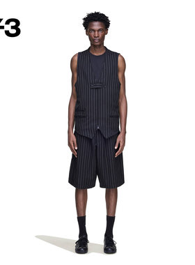 Y-3/Y3山本耀司男士细条纹时尚短裤KR1690