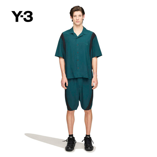 Y-3山本耀司男士拼色运动短裤